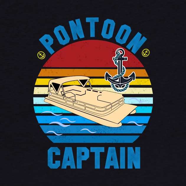 pontoon captain retro vintage gift by DODG99
